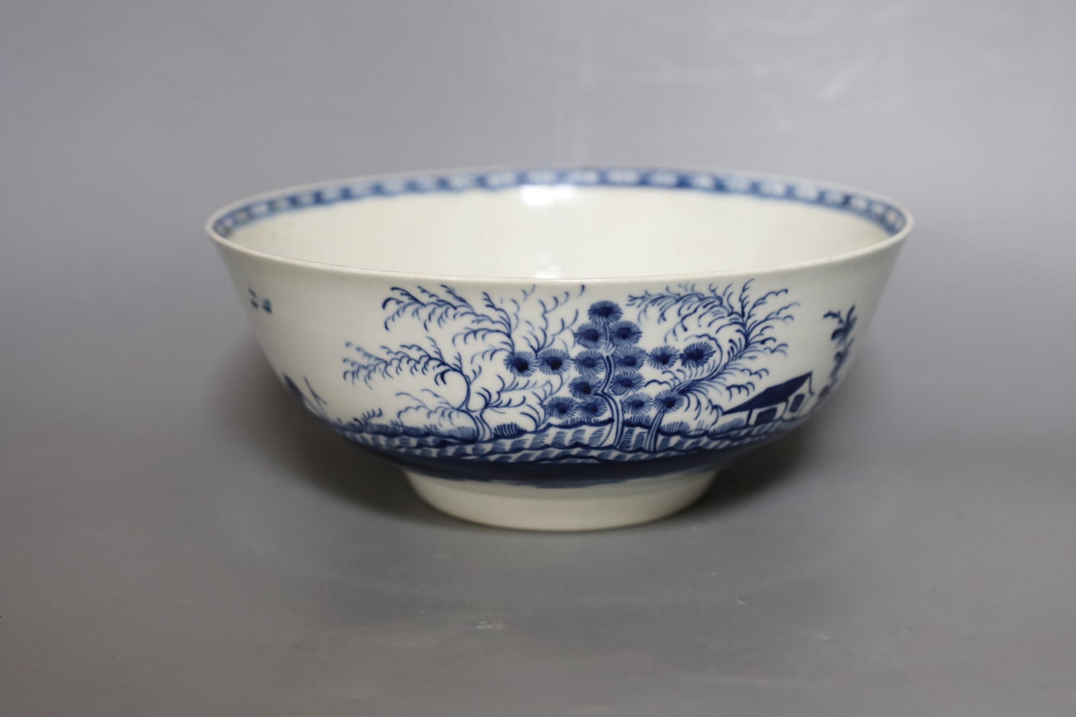 A Caughley blue and white bowl, c.1775, 24 cm diameter